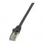LogiLink Cable de red Cat.6 F/UTP, 0,25 m, negro, EconLine