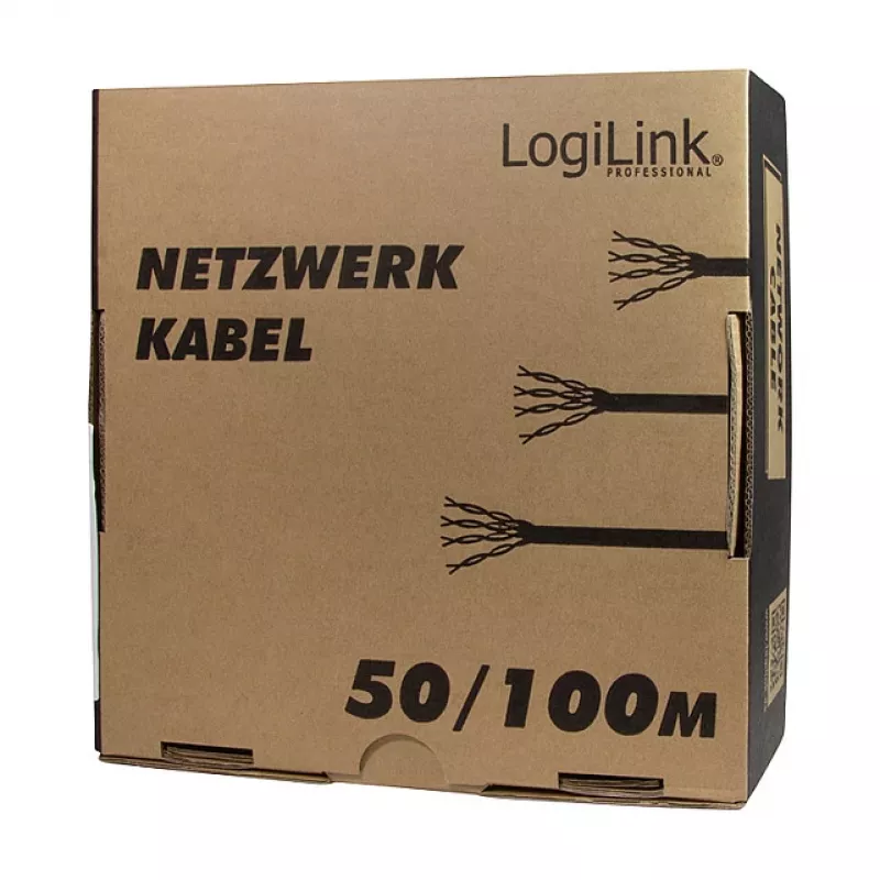 LogiLink Cable de instalación Cat.6, U/UTP, 100 m, EconLine