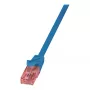 Latiguillo LogiLink Cat.6 U/UTP cobre desnudo, 0,25 m, azul, PrimeLine