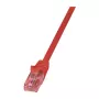 LogiLink Cable de red Cat.6 U/UTP, cobre, rojo, 0,5 m, PrimeLine
