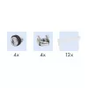 LogiLink Panel de parcheo Cat.6A 24 puertos UTP, 1U, 90° IDC