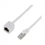 Logilink Cat.6A S/FTP alargador de cable de red premium - blanco, 5 m (conector macho RJ45 a conector hembra)