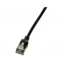 LogiLink cable de parcheo Cat.6A S/FTP SlimLine, TPE, negro, 0,5 m