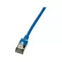 LogiLink CQ9076S Cable de conexión Cat.6A U/FTP SlimLine, TPE, azul, 5 m