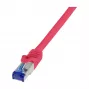 LogiLink Cable de red Cat.6A S/FTP Ultraflex, certificado GHMT, rojo, 1,0 m