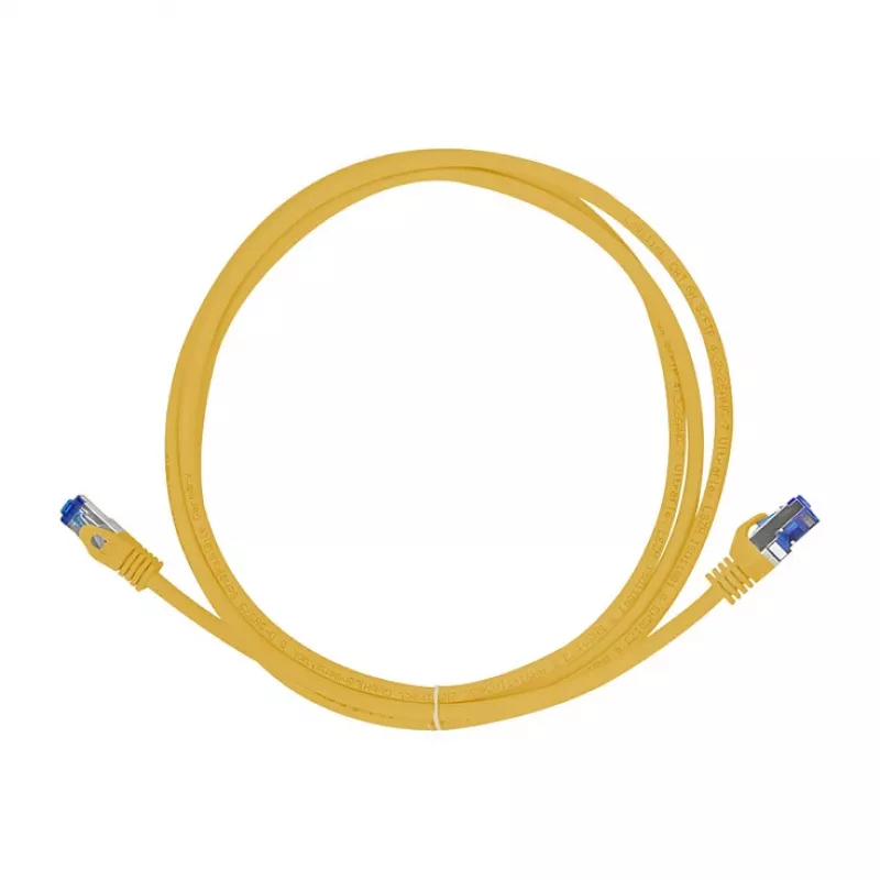 Cable de red Cat.6A S/FTP Ultraflex LogiLink, certificado GHMT, amarillo, 0,25 m