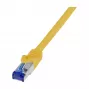 Cable de red Cat.6A S/FTP Ultraflex LogiLink, certificado GHMT, amarillo, 0,25 m