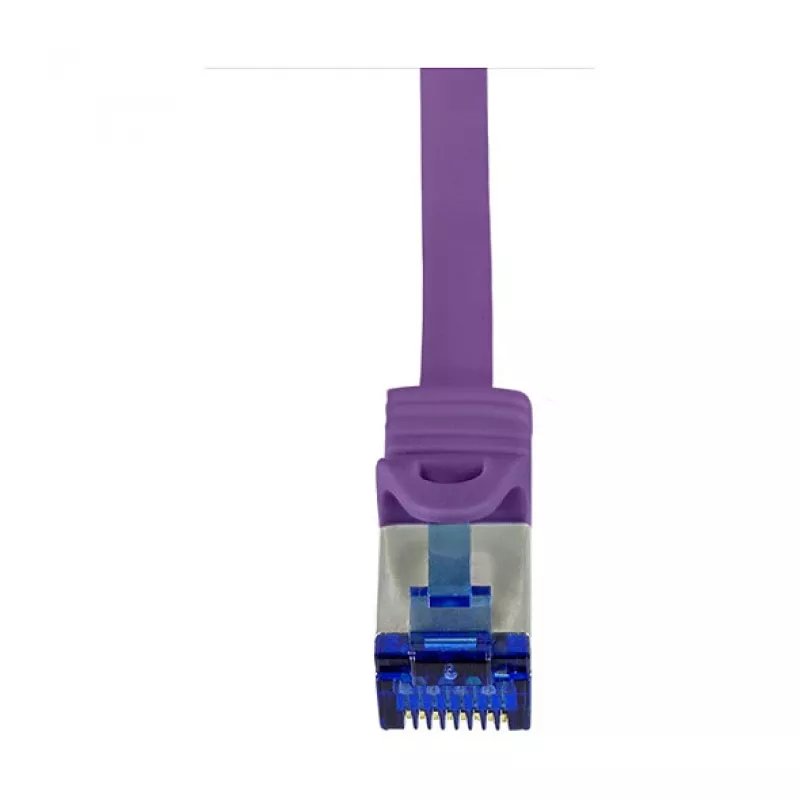 LogiLink Cable de red Cat.6A S/FTP Ultraflex, morado, 0,25 m, certificado GHMT