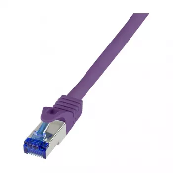 LogiLink Cable de red Cat.6A S/FTP Ultraflex, morado, 1,0 m, certificado GHMT