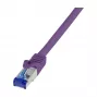 LogiLink Cable de red Cat.6A S/FTP Ultraflex, morado, 1,0 m, certificado GHMT