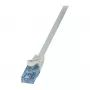 LogiLink Cable de red Cat.6A U/UTP RJ45, 0,25 m, Gris, EconLine