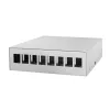 Logilink Consolidation Point Box 8 puertos, montaje en mesa/pared/carril DIN, gris