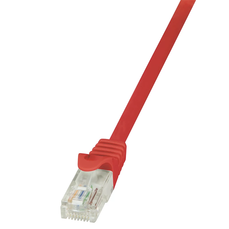 LogiLink CP1024U cable de red CAT 5e U/UTP, 0,5 m, rojo, RJ45, snagless