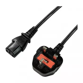 Logilink CP121 Cable de alimentación - BS 1363 (UK) a IEC C13, 1,8 m, negro