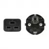 Logilink CP151 Cable de alimentación, CEE 7/7 a IEC C19, Negro, 1 m