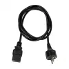 Logilink CP151 Cable de alimentación, CEE 7/7 a IEC C19, Negro, 1 m