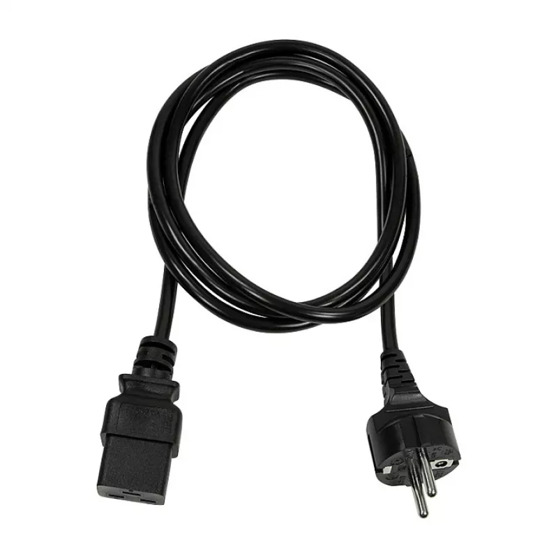 Logilink CP151 Cable de alimentación, CEE 7/7 a IEC C19, Negro, 1 m