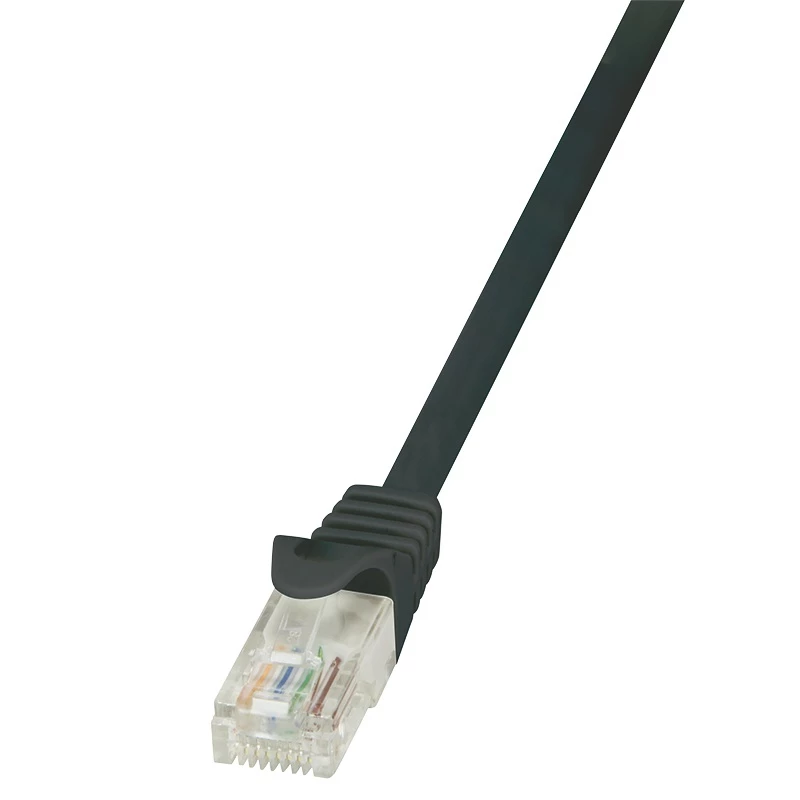 LogiLink CP2023U EconLine Cable de conexión Cat6 U/UTP RJ45 - 0,5 m, Negro, con protección snap-on