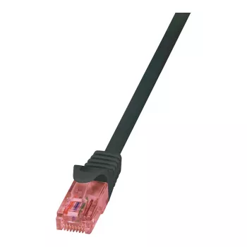 LogiLink CQ2013U Cable de red CAT 6 U/UTP, 0,25 m, negro, LSZH, Snagless
