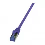 LogiLink CQ302VS Cat.6a S/FTP cable de red, 0,5 m, morado, LSZH, snagless