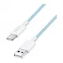 LogiLink CU0330 Cable USB 2.0 Type-C, conector USB-A a conector USB-C, 480 Mbps, 60W Power Delivery, trenzado de nailon, azul, 1 m