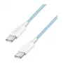 LogiLink CU0350 cable USB 2.0 Type-C a Type-C, 1 m, nailon trenzado, azul, 60W Power Delivery, 480 Mbps