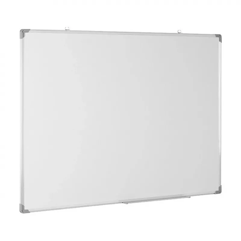 LOGILINK Pizarra blanca Dry Erase para montaje en pared 120x90 cm Tablero de acero magnético con marco de aluminio