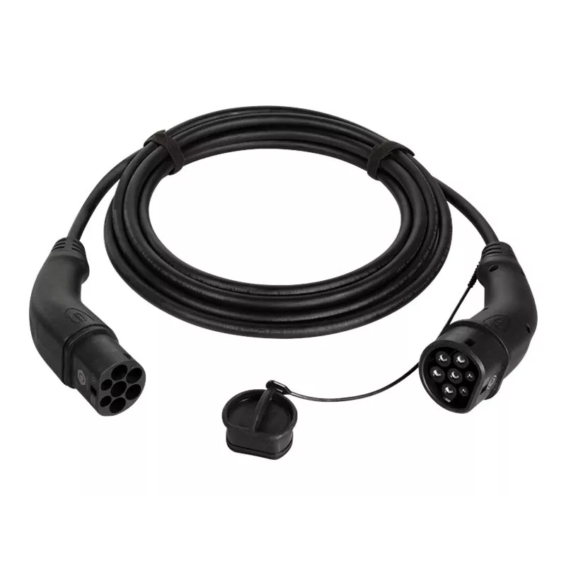 LogiLink Cable de carga para coches eléctricos Type 2, 11 kW, 3 fases, 20 A, 10 m, Negro
