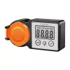 LogiLink Medidor de costes de energía para exteriores, pantalla LCD, negro/naranja