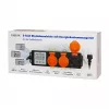 LogiLink Medidor de costes de energía para exteriores con 3 tomas