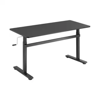 LogiLink EO0027 escritorio de altura ajustable con tablero, 140 × 60 cm, negro
