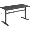 LogiLink EO0027 escritorio de altura ajustable con tablero, 140 × 60 cm, negro