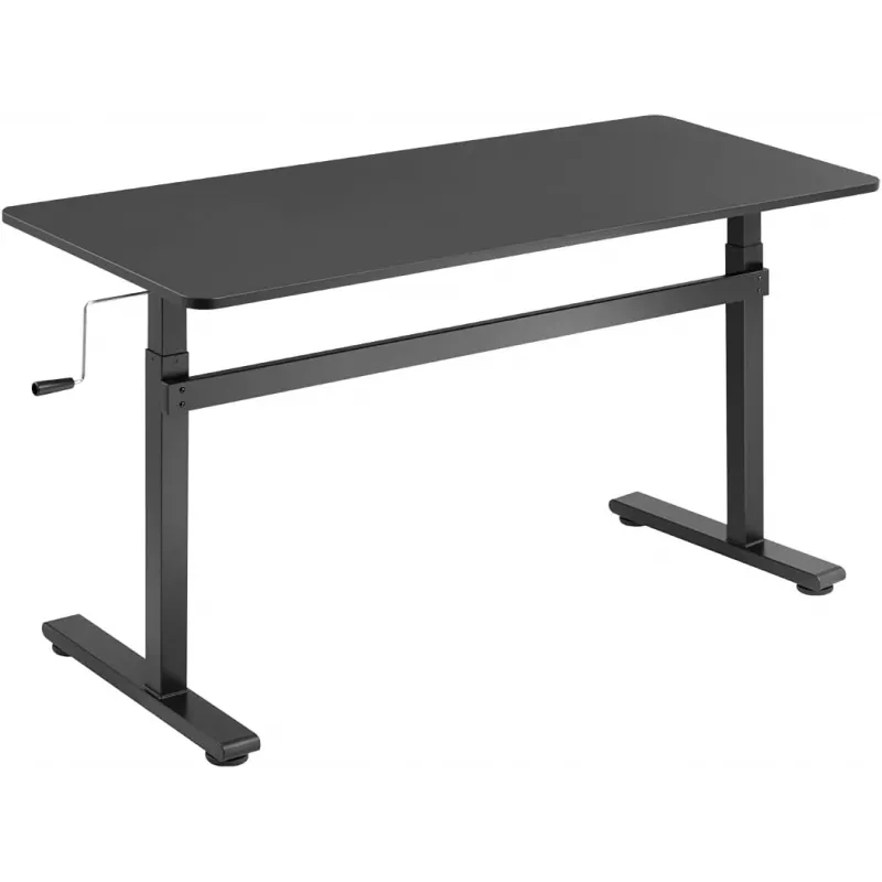 LogiLink EO0027 escritorio de altura ajustable con tablero, 140 × 60 cm, negro