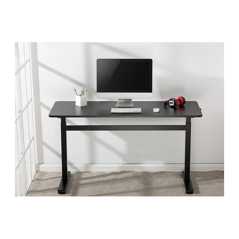LogiLink EO0027 escritorio de altura ajustable con tablero, 140 × 60 cm, negro