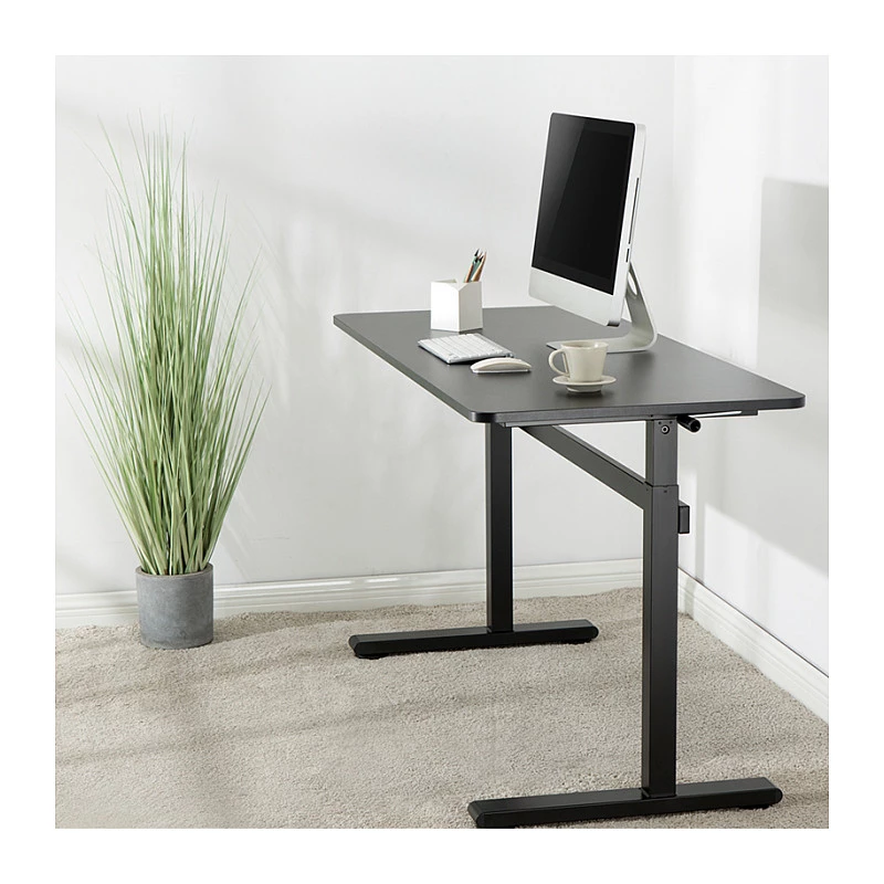 LogiLink EO0027 escritorio de altura ajustable con tablero, 140 × 60 cm, negro