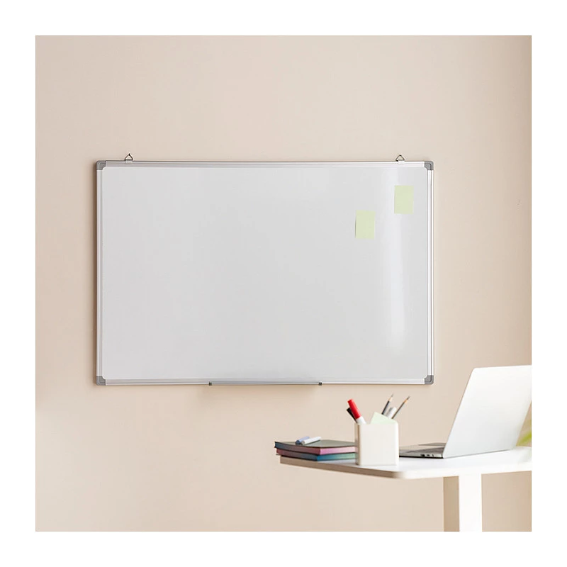 LogiLink EO0058 Pizarra blanca magnética 90x60 cm, acero lacado, montaje en pared