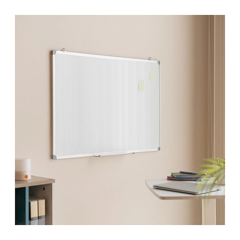 LogiLink EO0058 Pizarra blanca magnética 90x60 cm, acero lacado, montaje en pared