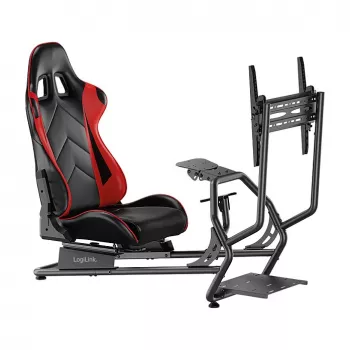 LOGILINK EO0065 cockpit para simulador de carreras con soporte para monitor
