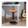 LOGILINK EO0071 Taburete ergonómico regulable en altura con balanceo, naranja – capacidad de carga 120 kg, pistón de gas