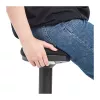 LOGILINK EO0071 Taburete ergonómico regulable en altura con balanceo, naranja – capacidad de carga 120 kg, pistón de gas