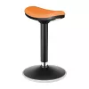 LOGILINK EO0071 Taburete ergonómico regulable en altura con balanceo, naranja – capacidad de carga 120 kg, pistón de gas