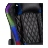 LogiLink EO0076 Silla gaming con iluminación RGB, soporte lumbar, Negro/Azul
