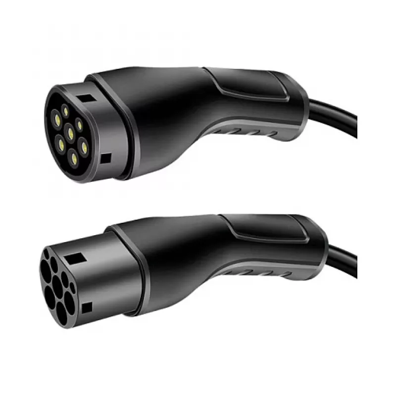 Cable de carga para vehículo eléctrico LogiLink EVC0121 Type 2 22kW trifásico 32A 5m negro con bolsa de almacenamiento