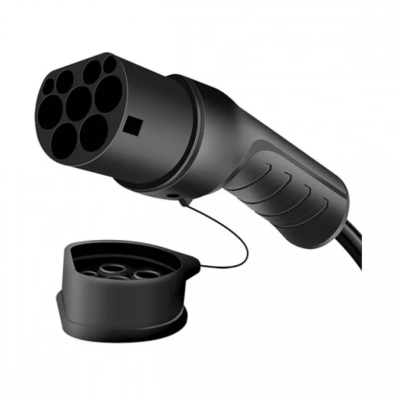 Cable de carga para vehículo eléctrico LogiLink EVC0121 Type 2 22kW trifásico 32A 5m negro con bolsa de almacenamiento