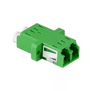 LogiLink FA02LC6 Adaptador de fibra óptica LC dúplex – montaje en brida, verde (pack de 12)