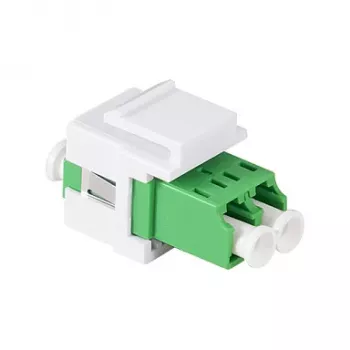 LogiLink FA03LC5 adaptador de fibra óptica LC dúplex, sin brida, verde – 12 uds.
