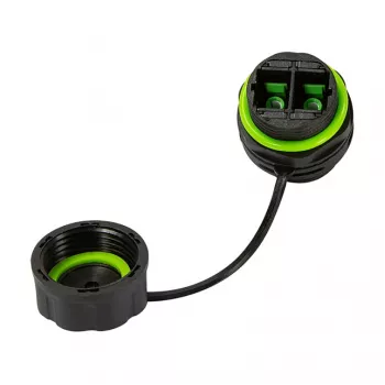 LOGILINK FA05SD1 Conector SC dúplex de fibra óptica para exterior con tapa antipolvo – Multimodo OM3/OM4, aqua (pack de 10)
