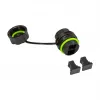 LOGILINK FA05SD1 Conector SC dúplex de fibra óptica para exterior con tapa antipolvo – Multimodo OM3/OM4, aqua (pack de 10)
