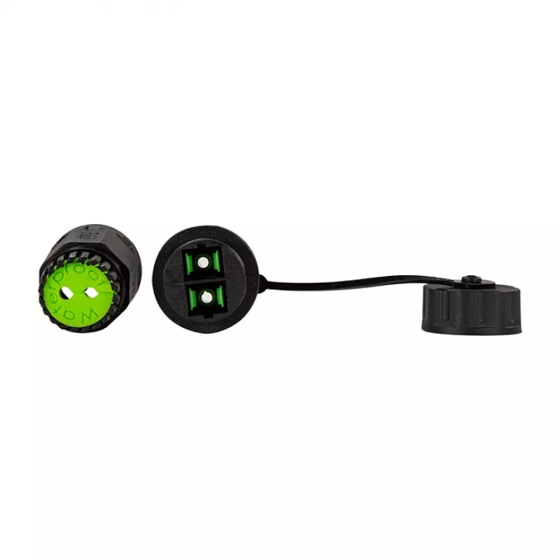 LOGILINK FA05SD2 Conector SC dúplex de fibra óptica para exterior con prensaestopas y tapa antipolvo