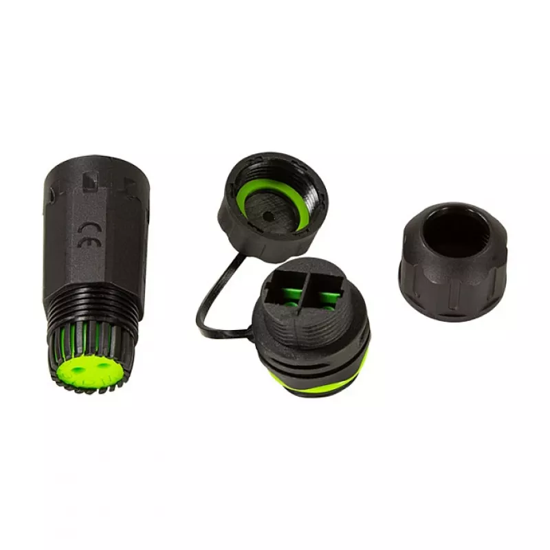 LOGILINK FA05SD2 Conector SC dúplex de fibra óptica para exterior con prensaestopas y tapa antipolvo